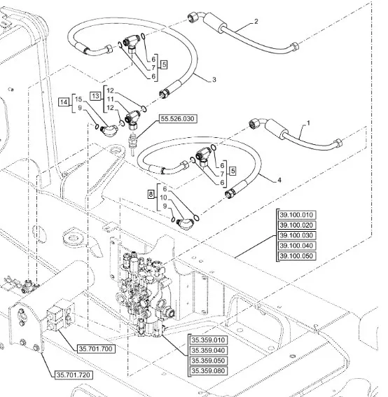 47374955 - Шланг гидравлической системы