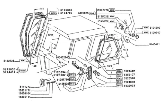 5125038 - стекло кабины