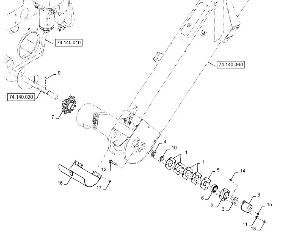 421113 - Крышка фланца подшипника нижнего шнека колос. элев ТС5